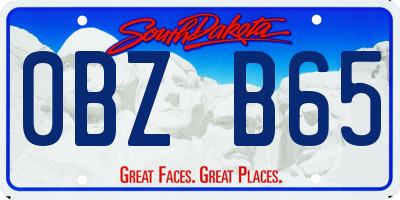 SD license plate 0BZB65