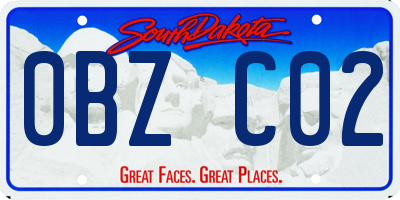 SD license plate 0BZC02