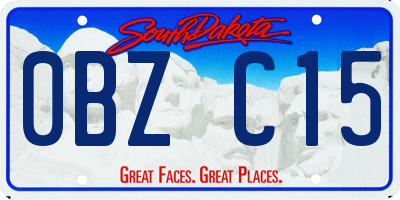 SD license plate 0BZC15
