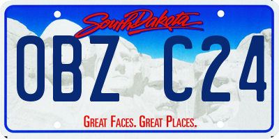 SD license plate 0BZC24