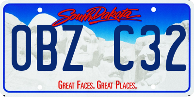 SD license plate 0BZC32