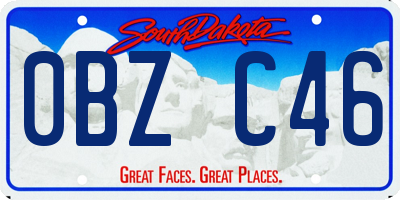 SD license plate 0BZC46