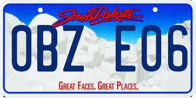 SD license plate 0BZE06