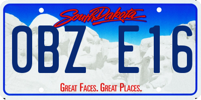 SD license plate 0BZE16
