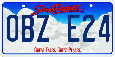 SD license plate 0BZE24