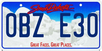 SD license plate 0BZE30