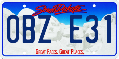 SD license plate 0BZE31