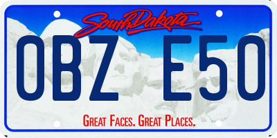 SD license plate 0BZE50