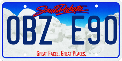 SD license plate 0BZE90