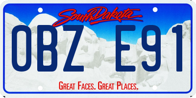 SD license plate 0BZE91