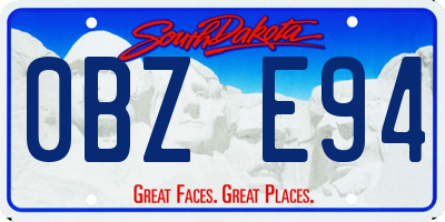 SD license plate 0BZE94
