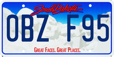 SD license plate 0BZF95
