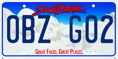 SD license plate 0BZG02