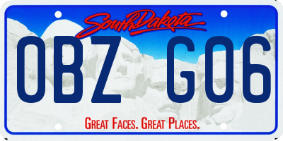 SD license plate 0BZG06