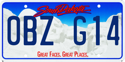 SD license plate 0BZG14