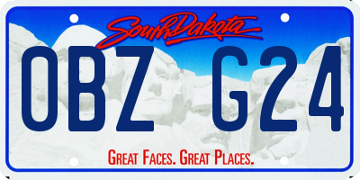 SD license plate 0BZG24