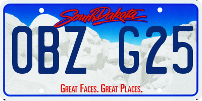 SD license plate 0BZG25