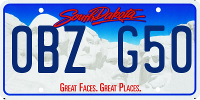 SD license plate 0BZG50