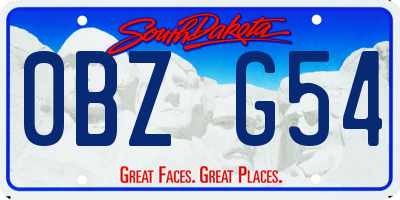 SD license plate 0BZG54