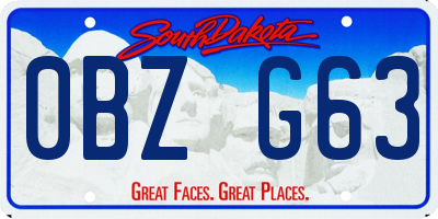 SD license plate 0BZG63