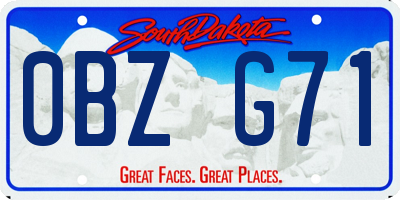 SD license plate 0BZG71