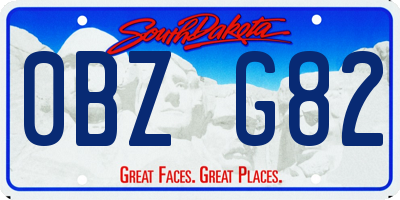 SD license plate 0BZG82