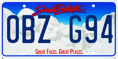 SD license plate 0BZG94