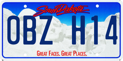 SD license plate 0BZH14