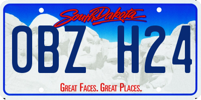 SD license plate 0BZH24
