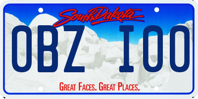 SD license plate 0BZI00