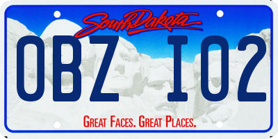 SD license plate 0BZI02