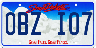 SD license plate 0BZI07