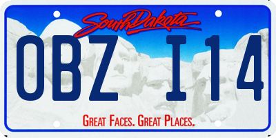 SD license plate 0BZI14