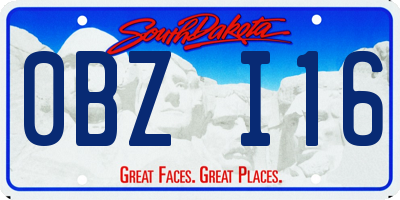 SD license plate 0BZI16