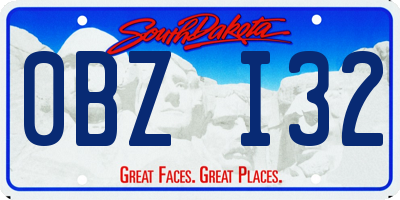 SD license plate 0BZI32