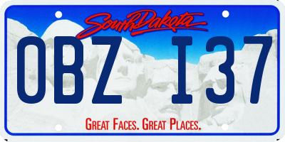 SD license plate 0BZI37