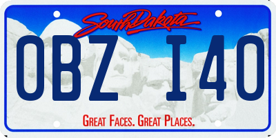 SD license plate 0BZI40