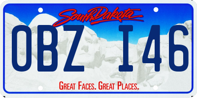 SD license plate 0BZI46