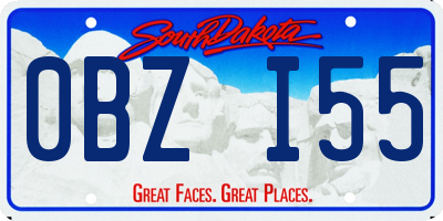 SD license plate 0BZI55