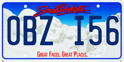 SD license plate 0BZI56
