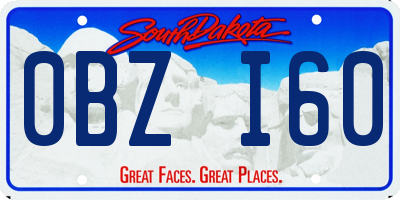 SD license plate 0BZI60