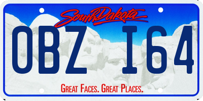 SD license plate 0BZI64