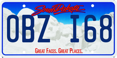 SD license plate 0BZI68