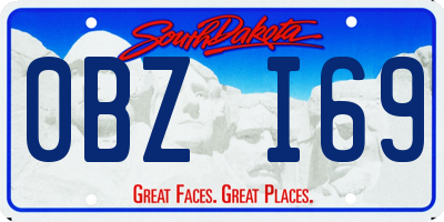 SD license plate 0BZI69