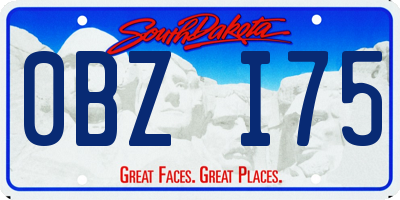 SD license plate 0BZI75