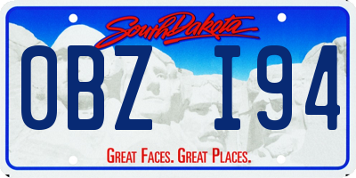 SD license plate 0BZI94
