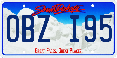 SD license plate 0BZI95