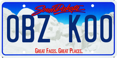SD license plate 0BZK00