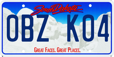 SD license plate 0BZK04