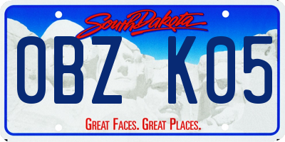 SD license plate 0BZK05